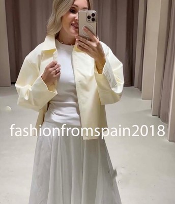 ZARA NEW WOMAN ZW COLLECTION BOMBER JACKET VANILLA S,M,L 0155/040/727