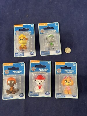 5 Paw Patrol Mini Figures Toys  Kid s Fun Nickelodeon NEW SEALED!!!