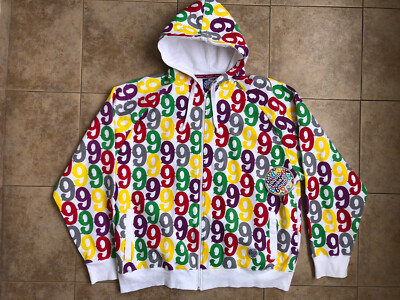 Gino Green Global Allover Print Hoodie Size 4XL