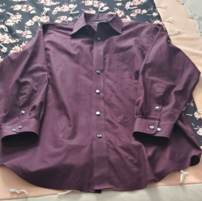 Croft & Barrow Classic Fit 16.5 32/33 Purple Button Down Shirt