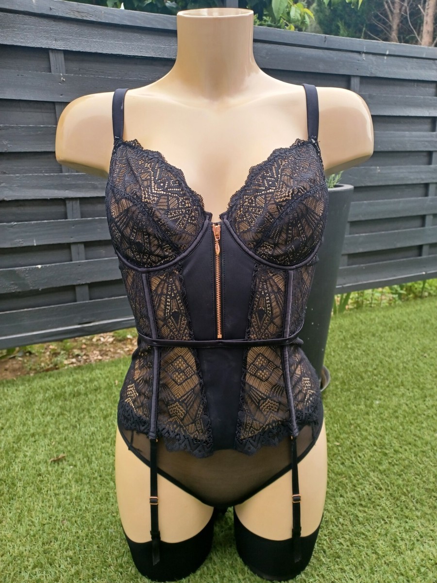 Guêpière Rouge Gorge - Modèle Pooky Noir - Taille 90D - Neuf Sans étiquettes - Lingerie Sexy