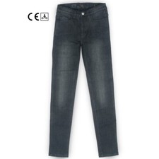 JEANS OMOLOGATO MOTO DONNA OJ DARKEN LADY NERO ELASTICIZZATO PROTEZIONI TG 46