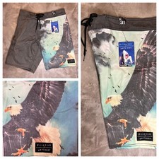 NEW Billabong Wild Platinum X Recycler Board Shorts Men  s Size 31 Gray Eagle NWT