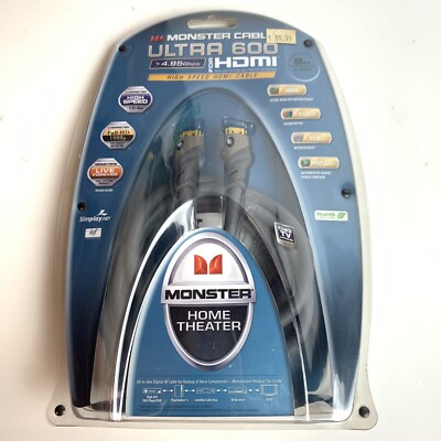Monster Cable Ultra 600 Advanced High Speed HDMI Cable for HDTV - 8 Ft - 1080p