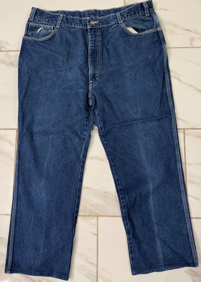 【U LAN】(UNISEX) Doggy Vintage Wash Denim VTG JORDACHE JEANS MENS 40 USA Horse Head Logo 1980s Old