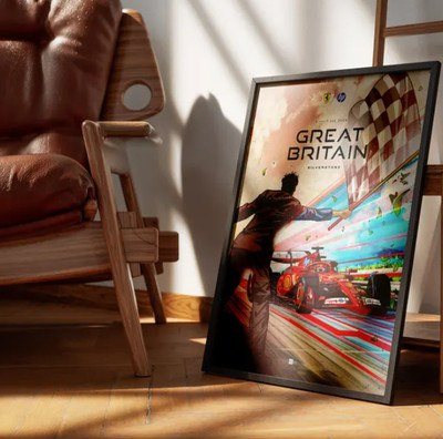Ferrari Poster Print | British GP 2024 Silverstone Poster | F1 Poster |