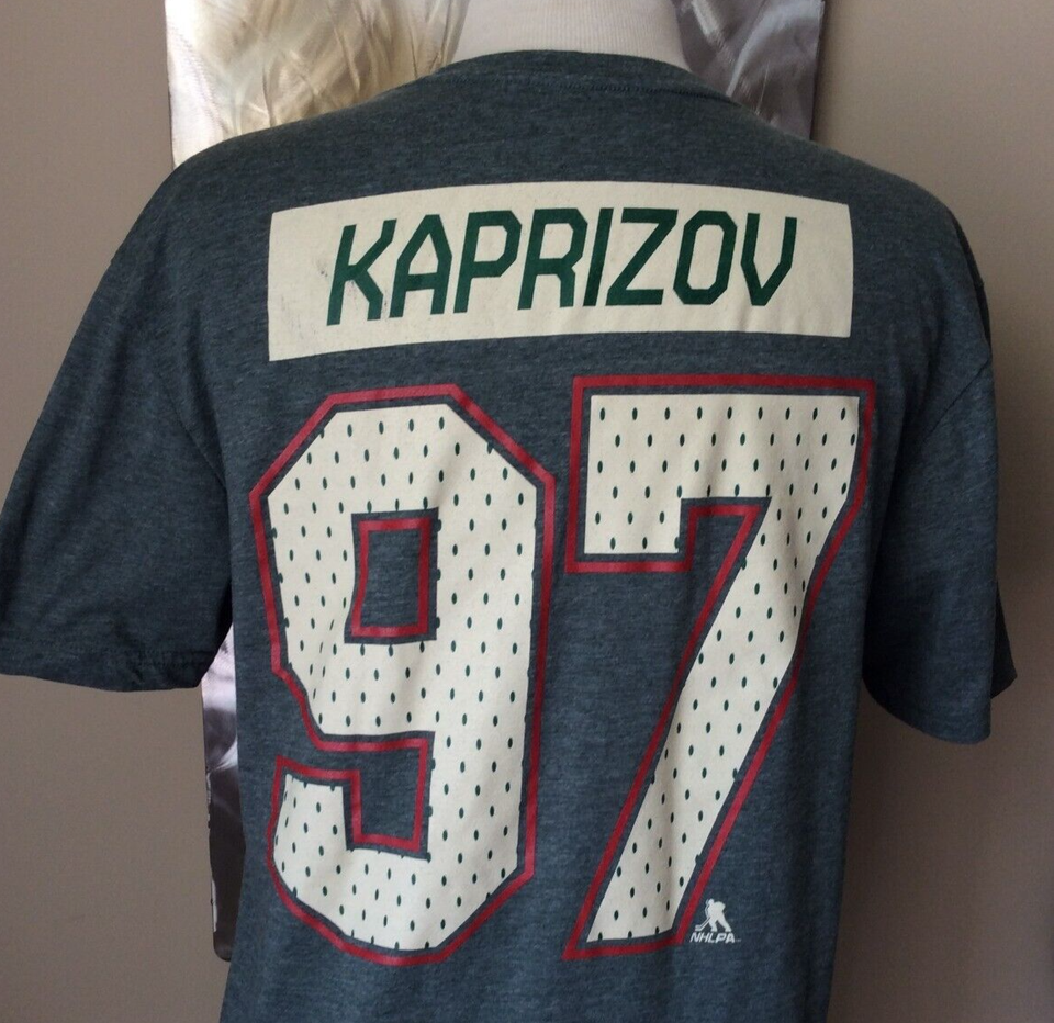 Minnesota Wild Kaprizov 97 Level Wear T Shirt NHL (Small, Green) eBay