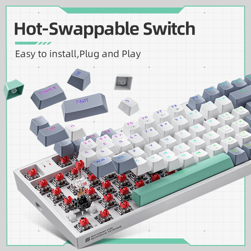 K500 94-Key Hot Swappable Wired Mechanical Gaming Keyboard