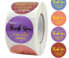40 THANK YOU FOR SUPPORTING MY SMALL BUSINESS ENVELOPE SEALS LABELS STICKERS 1.5