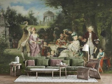 3D Oil Painting Self-adhesive Removeable Wallpaper Wall Mural Sticker 01