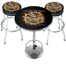 Lamb Of God 'Omens' Bar Set - Table and 2 Bar Stools - NEW OFFICIAL