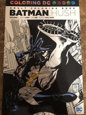 DC Comics Colouring Book Batman Hush by J. Loeb (2016, Trade Paperback)