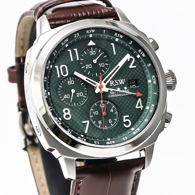 RSW - Master GMT Sport Chronograph Automatic RSWA144-SL-12 Komplettset Neu
