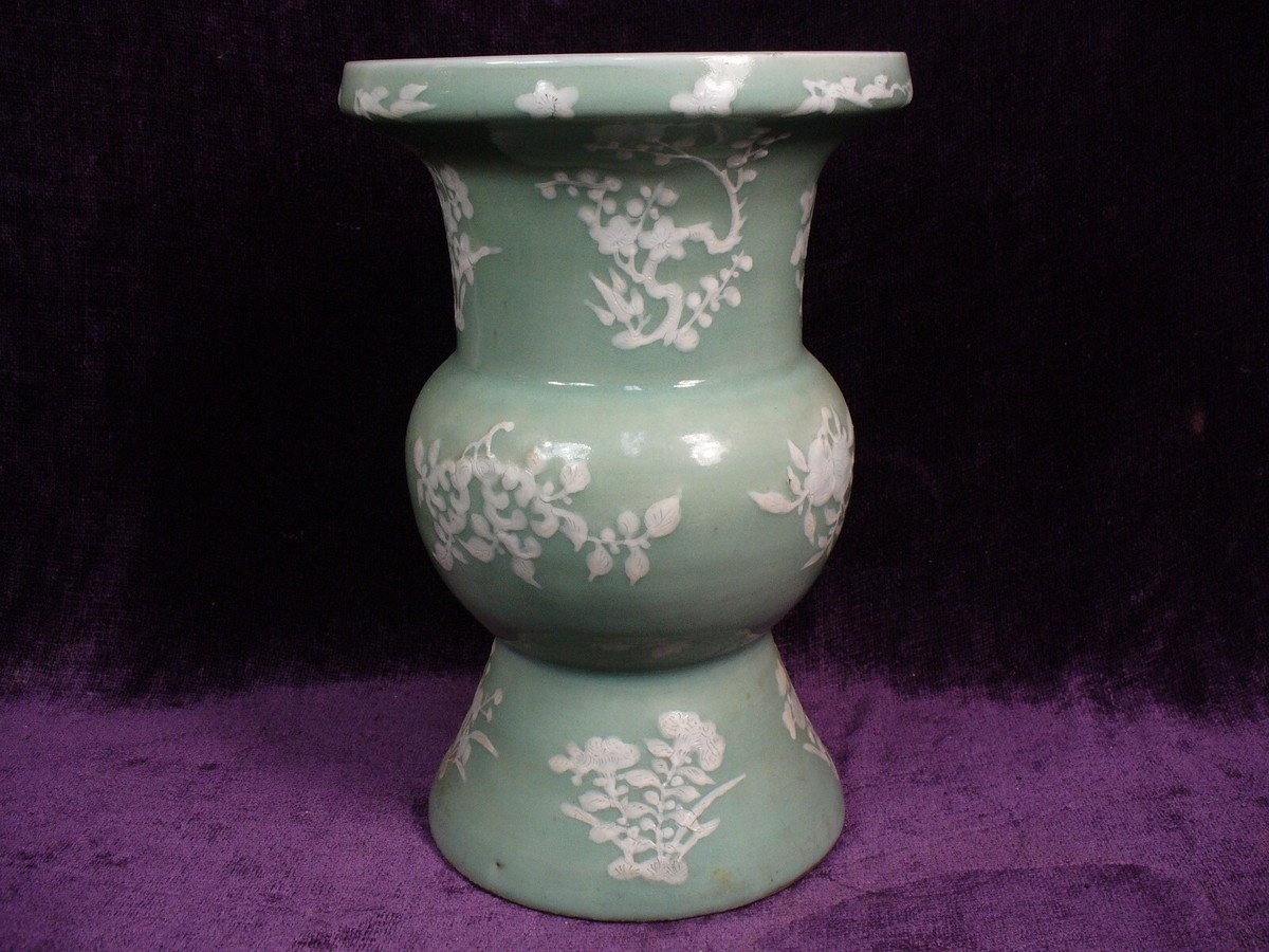 中国セラドン - Chinese Celadon Antique 18/19C Chinese export celadon porcelain vase | eBay