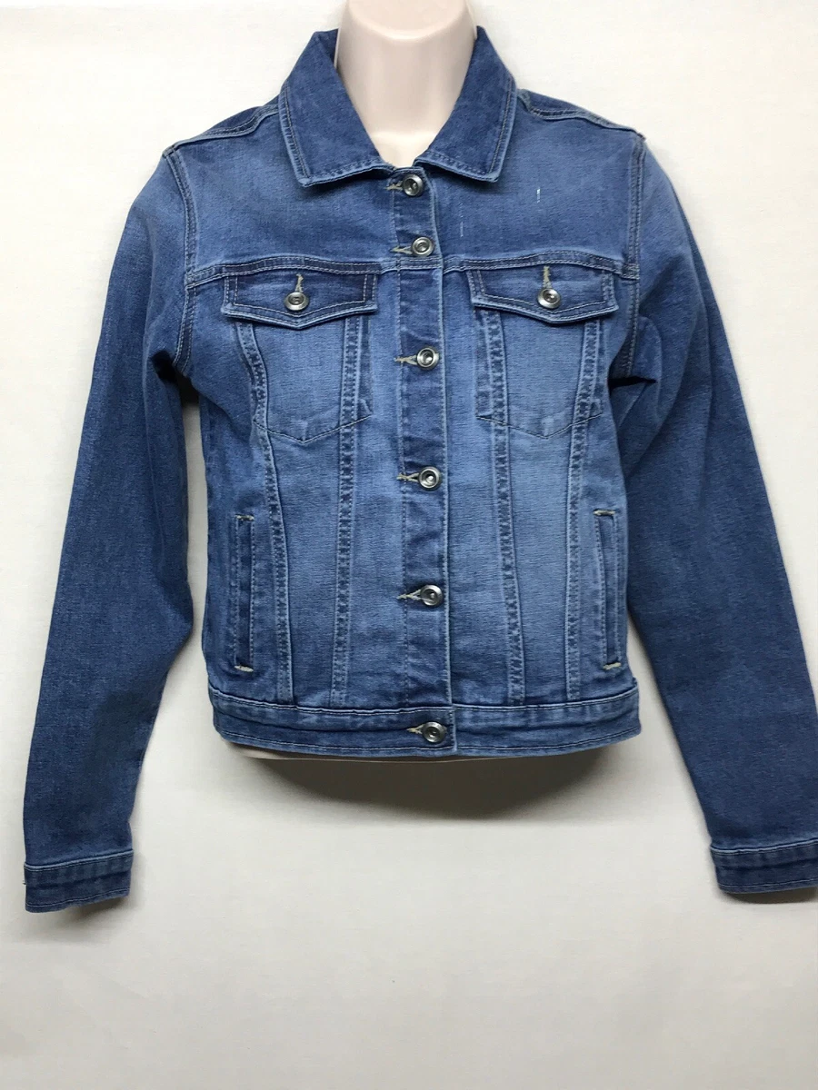 Quarry Clean Women's Long Sleeve Blue Jean Jacket Size Small