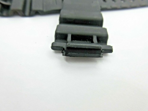 Replacement Black Silicone 15.5mm Watch Strap Casio Stainless Steel Buckle - Picture 7 of 7