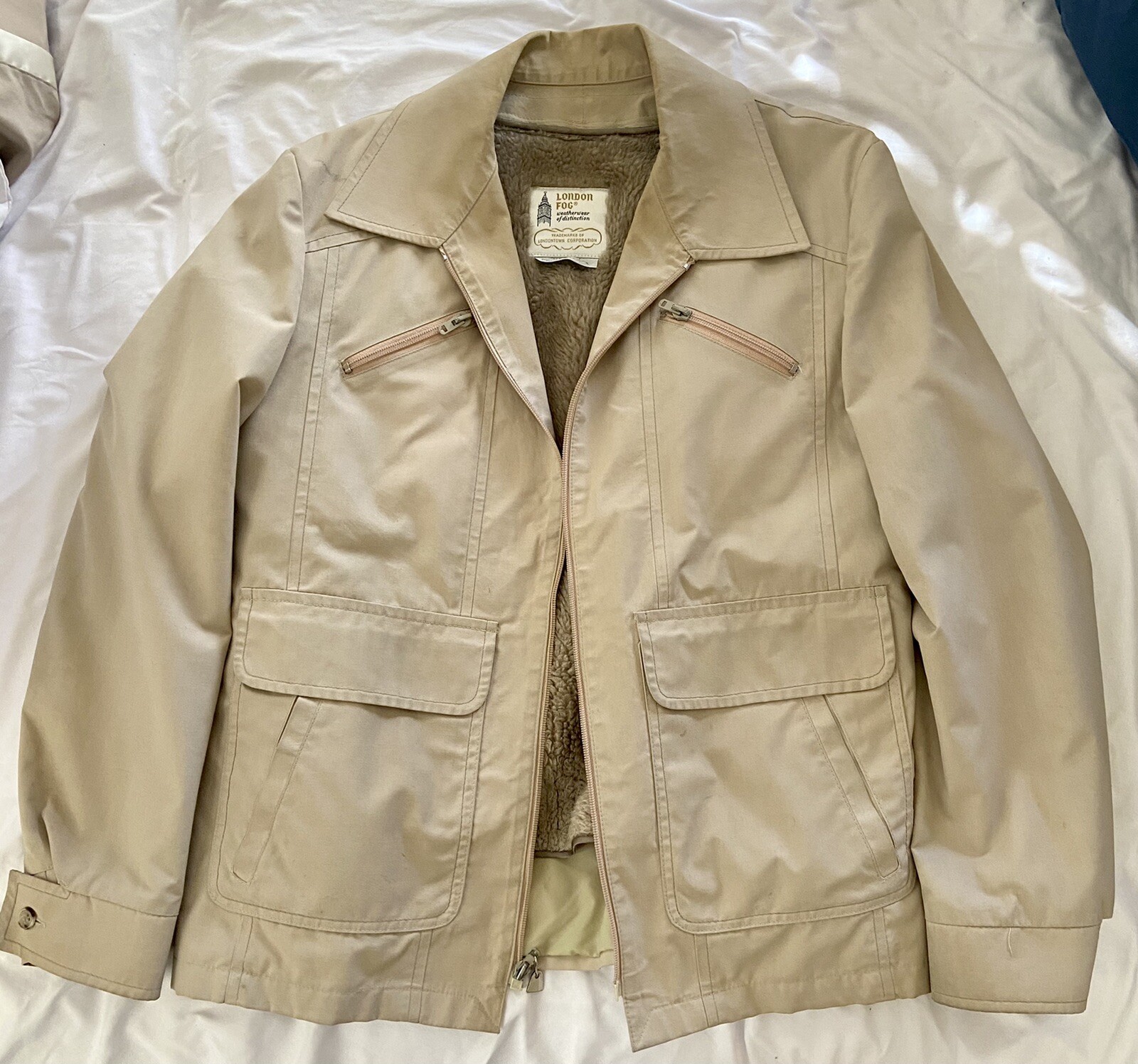 Fleece Lining Tan Jacket Coat 
