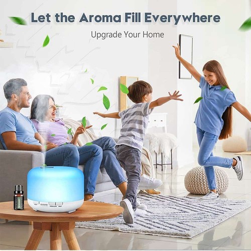 Aroma Aromatherapy Diffuser LED Oil Ultrasonic Air Humidifier Purifier 500ML - Picture 9 of 14