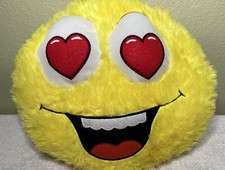 Cojín de almohada de felpa Smiley Heart Eyes Emoticon Goffa