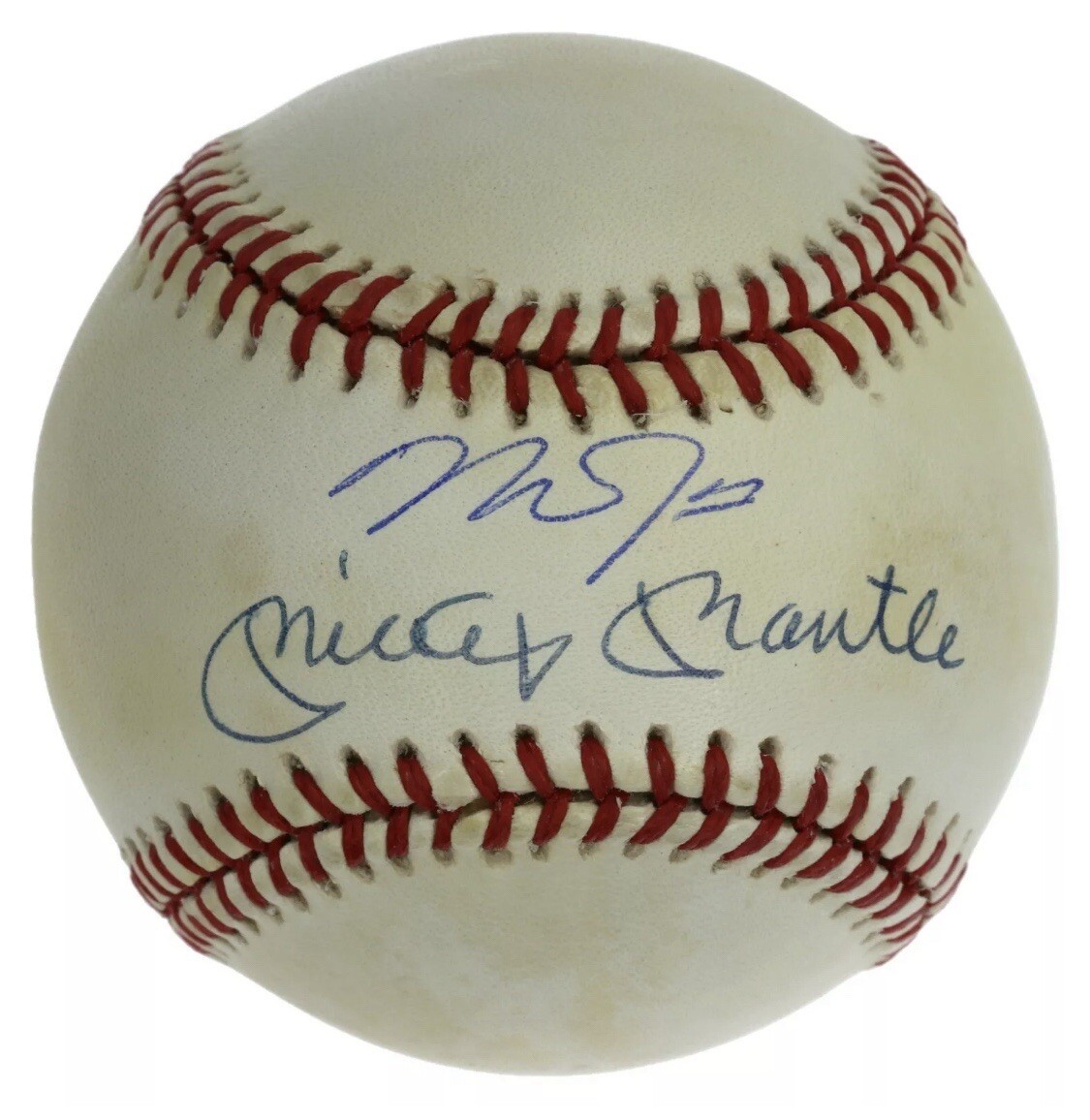 Mickey Mantle & Mike Trout Autographed Signed Authentic Baseball JSA/MLB Authentication 