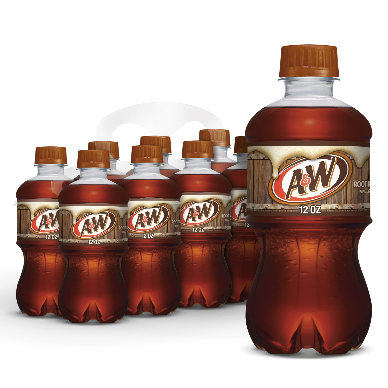 A&W Root Beer Soda Pop, 12 fl oz, 8 Pack Bottles Fast Shippi