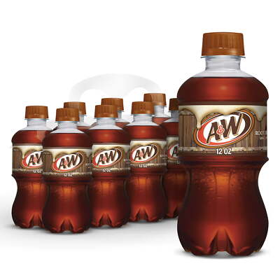 A&W Root Beer Soda Pop, 12 fl oz, 8 Pack Bottles Fast Shipping!!!!!