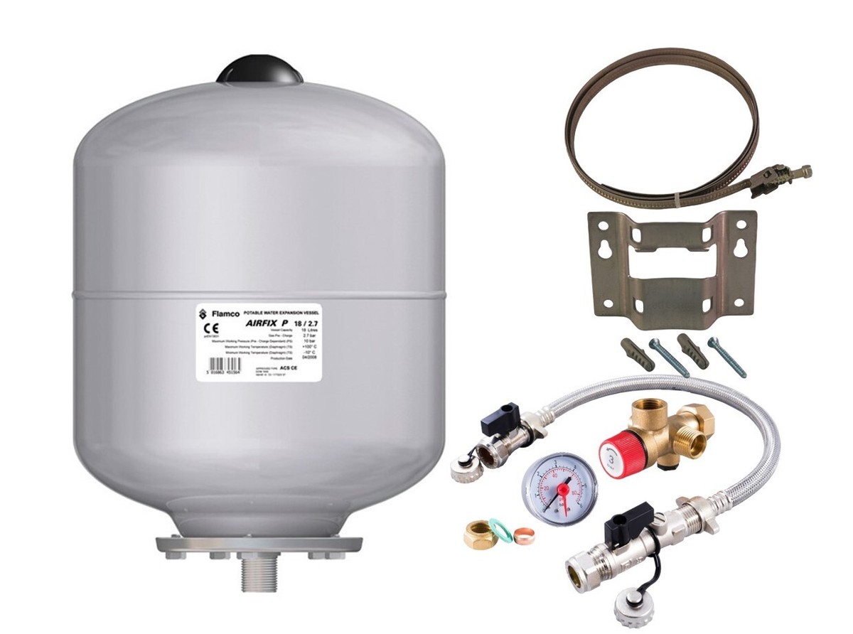 Flamco Airfix Litre Potable Expansion Vessel Sealed System Kit FCAF  P02 10