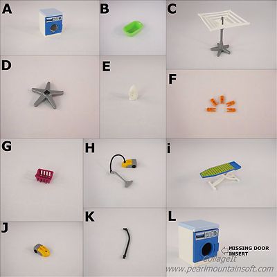 PLAYMOBIL 3206 LAUNDRY ROOM MODERN VACUUM WASH