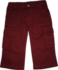 Pantaloni cargo Petit Bateau in cotone nuovi taglia 104 bordeaux