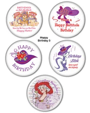 #3 BIRTHDAY Button GROUP FOR THE RED HAT LADIES OF SOCIETY PARTY FAVORS GIFTS