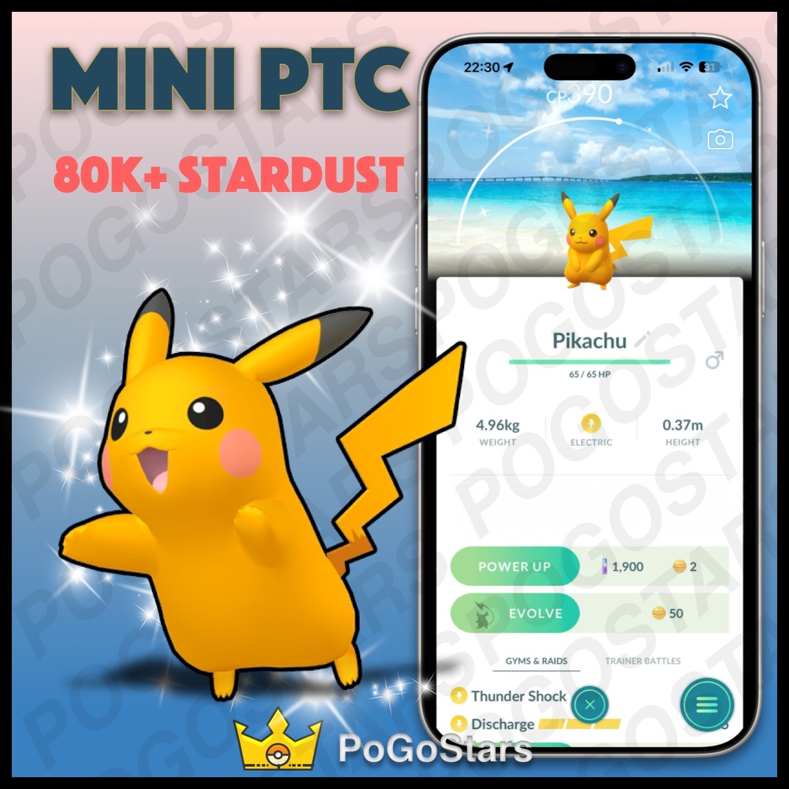 Pokémon PTC Go - Shiny Pikachu - Okinawa Pokelids✨Special Background✨
