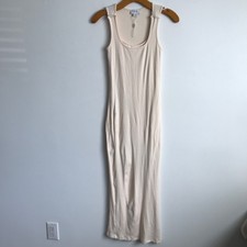 SERAPHINE WOMENS DRESS Ivory Maxi Scoop Neck Maternity Stretch Bodycon Pullover