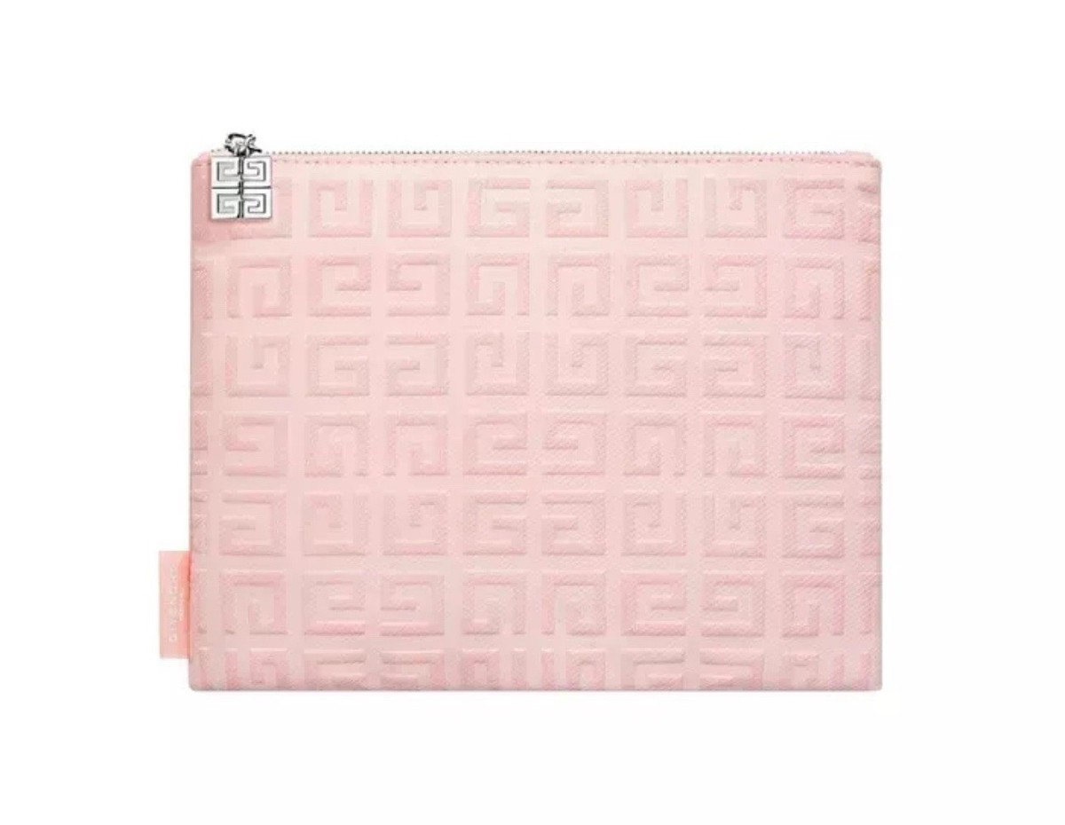 GIVENCHY Beauty Pink Makeup Pouch Cosmetic Bag 8.5”x 6.5