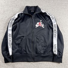 Nike Air Jordan Flight Jacket Black White Boy s Size Small