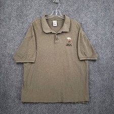 VINTAGE Warner Bros Studio Store 90s Polo Shirt Mens XL Beige Yosemite Sam