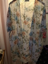 White Floral kimono