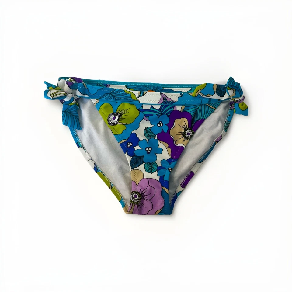 Nuevo fondo de bikini floral para nadar Leilani para mujer, azul, talla 6, nuevo con etiquetas Foto 2 de 4