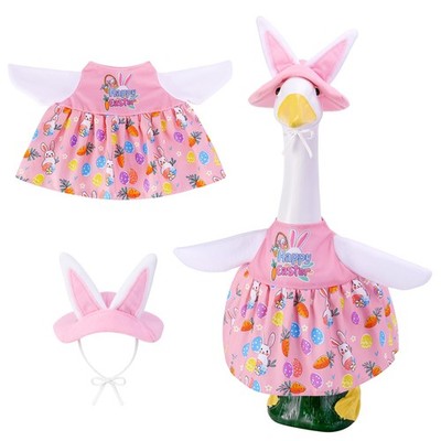 Easter Bunny Goose Outfits  Spring Rabbit Costume for Outdoor Decor