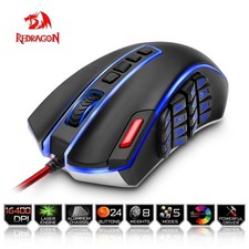Redragon USB Gaming Mouse 16400 DPI 24 buttons ergonomic design
