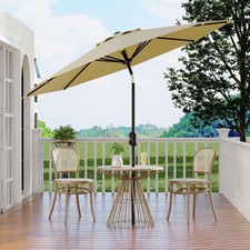 10Ft Patio Umbrella - Outdoor Market Umbrella with Crank Lift