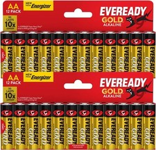 24x EVEREADY GOLD AA BATTERIES LR6 SUPER ALKALINE 1.5V LONG EXPIRY UK STOCK NEW 0.32 per battery