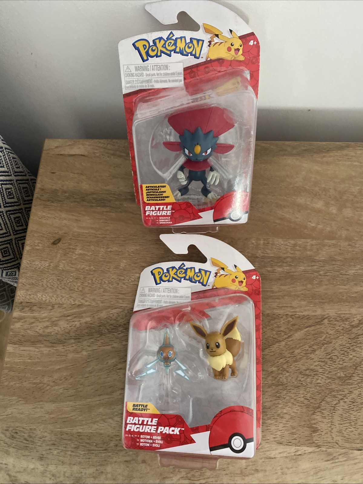 Pokémon Battle Figure Pack Rotom & Eevee And Weavile Jazwares (b2)