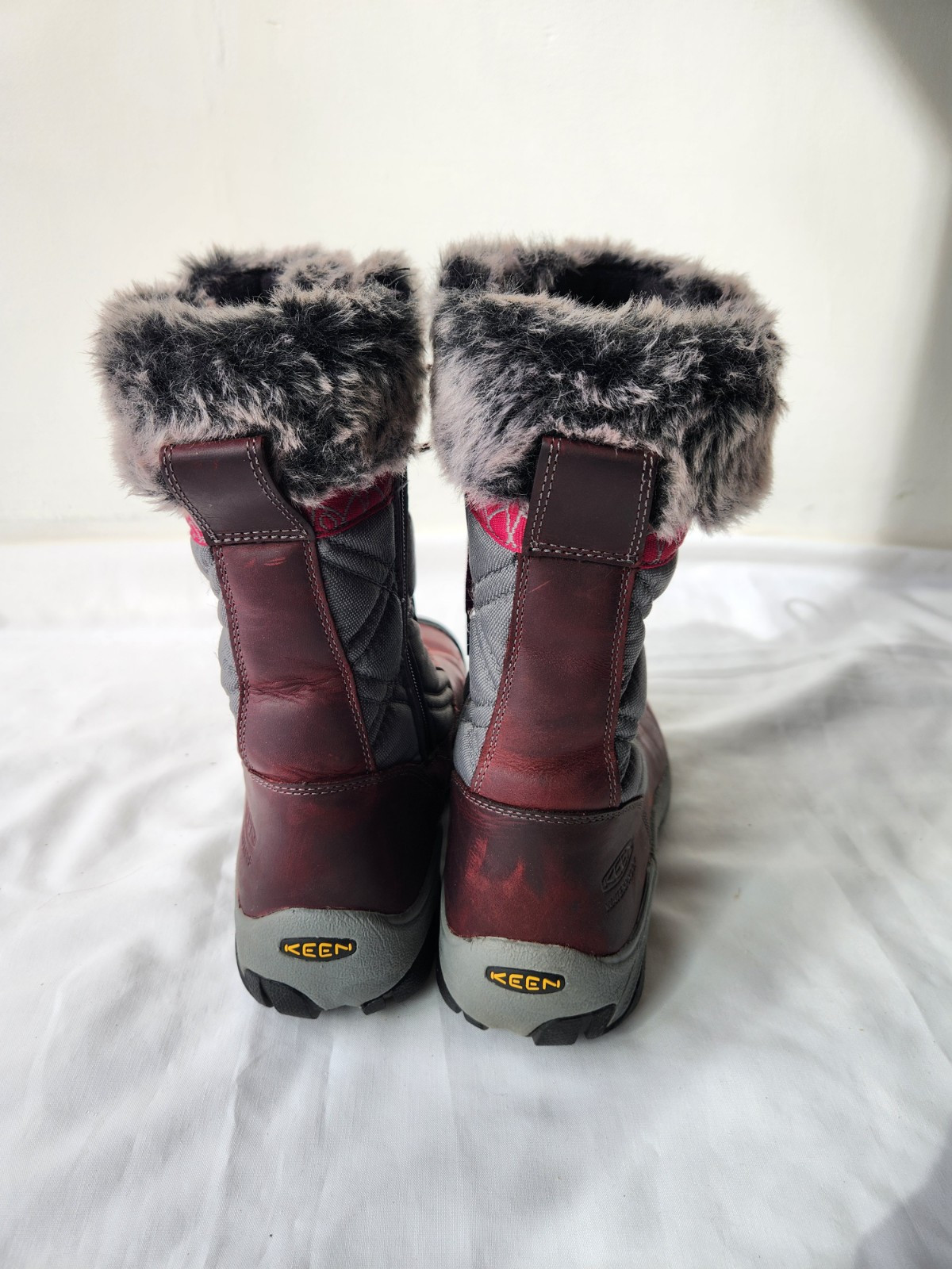 Stivali invernali Keen donna 9 Hoodoo III pelle zip pizzo pelliccia sintetica impermeabili