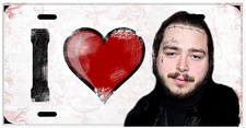 L@@K I LOVE Post Malone( I HEART Post Malone) License Plate-Auto Tag