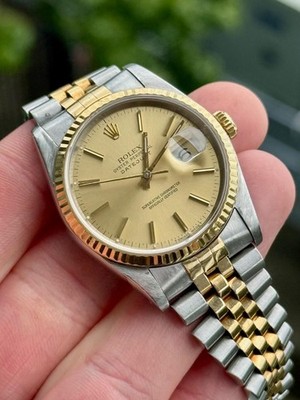 サルート89ラスト 1989 Rolex Datejust 16233 Champagne Dial 36mm - No box No papers