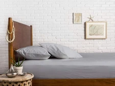 100% Egyptian Cotton 600 Thread Count, Silver California King Fitted Sheet wi...