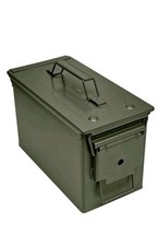 New M2A1 50 Cal Storage Ammo Box Tin Heavy Duty Military Toolbox Metal Army .50