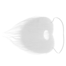 White Fabric Artificial Beard for Party Decoration Reusable Costume Prop