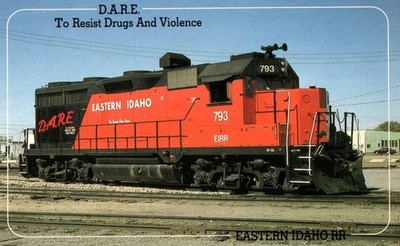Eastern Idaho Railroad GP-35L D.A.R.E. Locomotive Postcard 1997