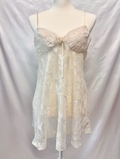 Vintage 1990s Cinema Etoile Floral Jacquard pattern Lingerie Dress